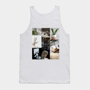 Dark and Light Accademia Art Collage Tank Top